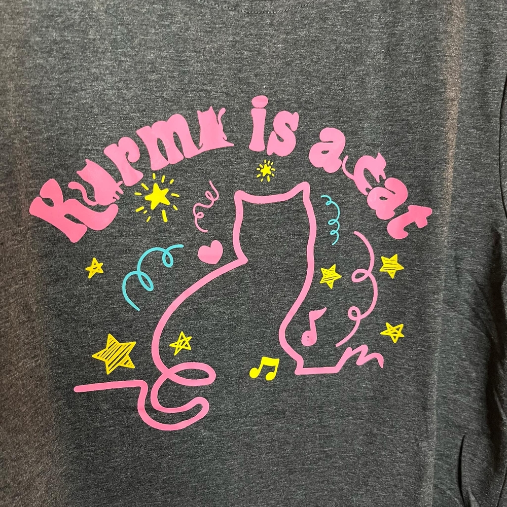 Karma is a Cat Midnights Gray Graphic Tee NWOT - Picture 2 of 6